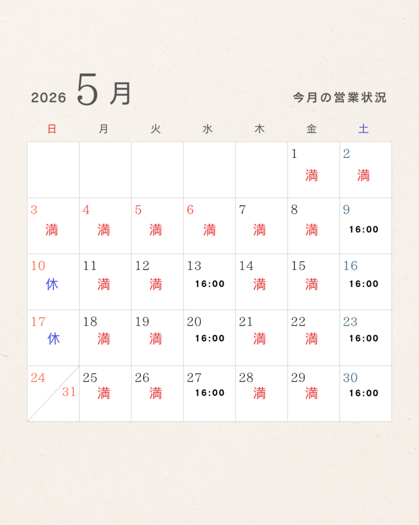 ７GYM　２０２６年５月のパーソナルトレーニングの空き状況